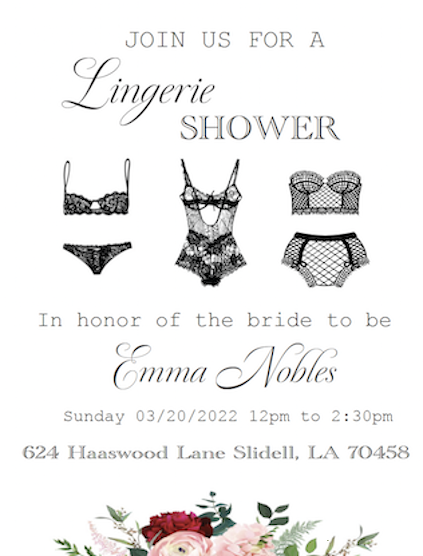 bridal shower invite